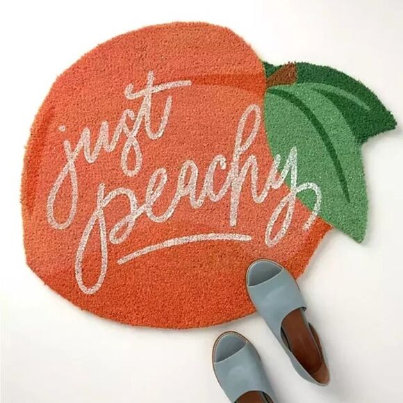 Anthropologie Just Peachy Doormat - Picture 1 of 1